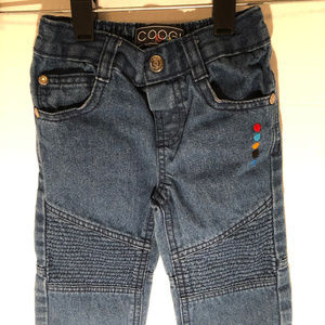COOGI BABY BLUE JEAN ELASTIC WAIST WITH EMBROIDERY